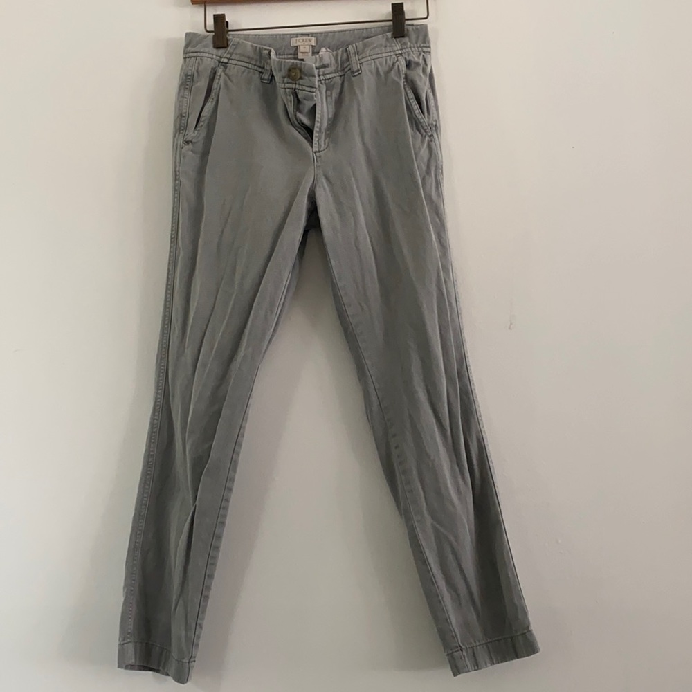 Light green/grey cotton slacks